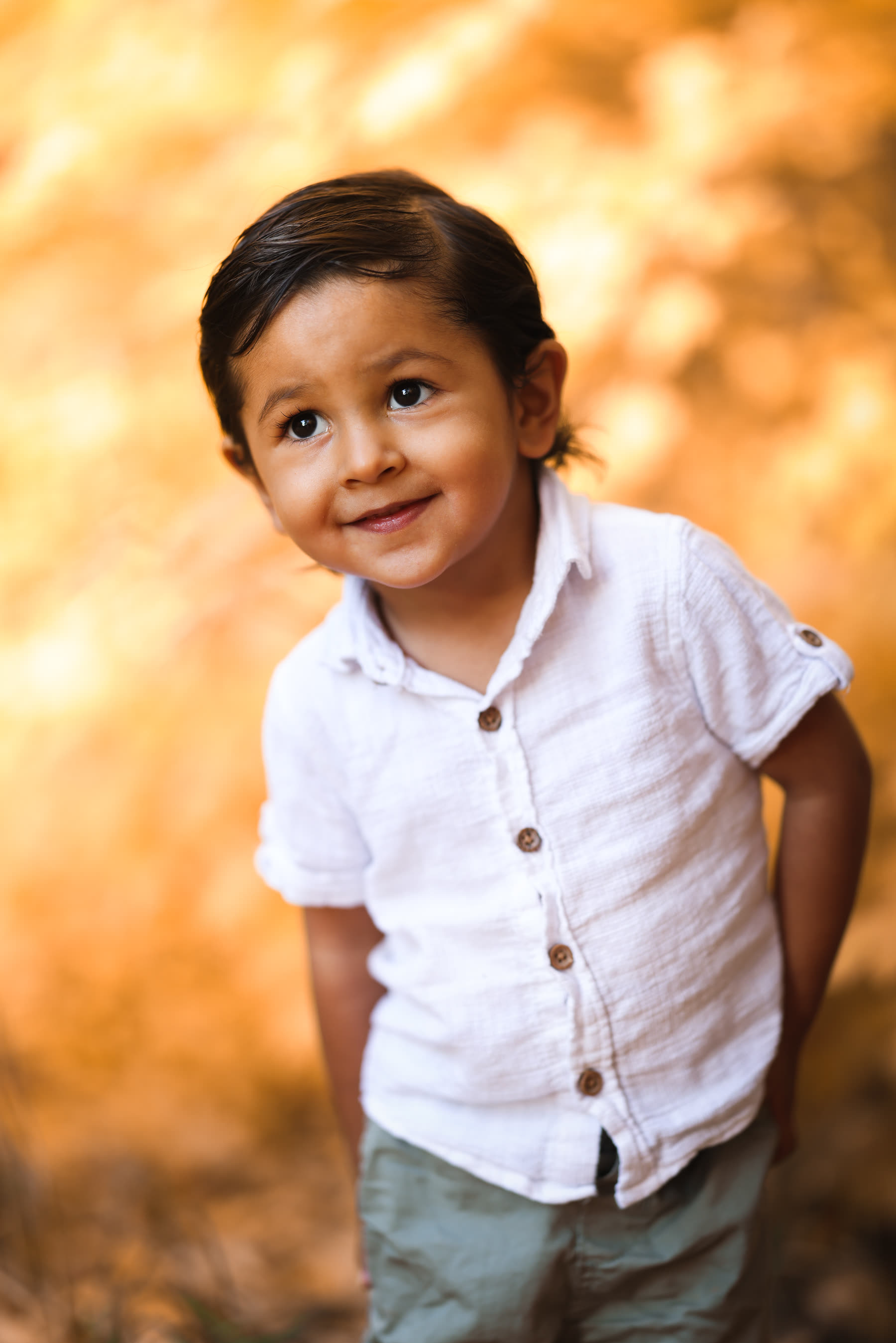 Child portrait, golden hour